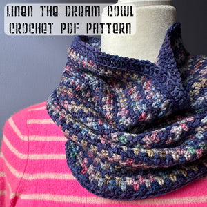 *Linen the Dream Cowl Crochet Pattern -- digital download (sock and DK weight)