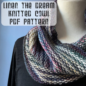 *Linen the Dream Cowl Knitting Pattern -- digital download (sock and DK weight)