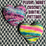 *Plushy Heart Crochet Pattern -- digital download