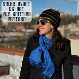 *Solar Event DK Hat Knitting Pattern -- digital download (DK weight)