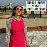 *Sunset Beach Scarf Pattern -- digital download