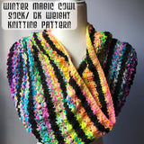 *Winter Magic Cowl -- Knitting Pattern -- digital download (sock and DK weight)