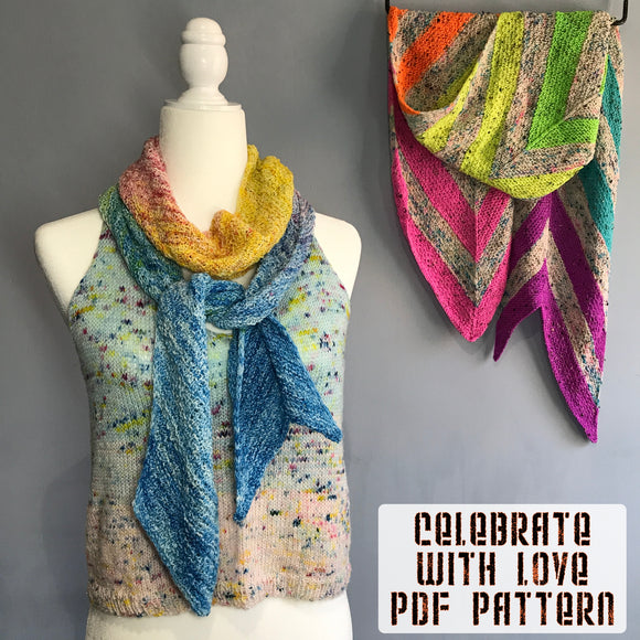 *Celebrate with Love Scarf/Shawl Pattern -- digital download