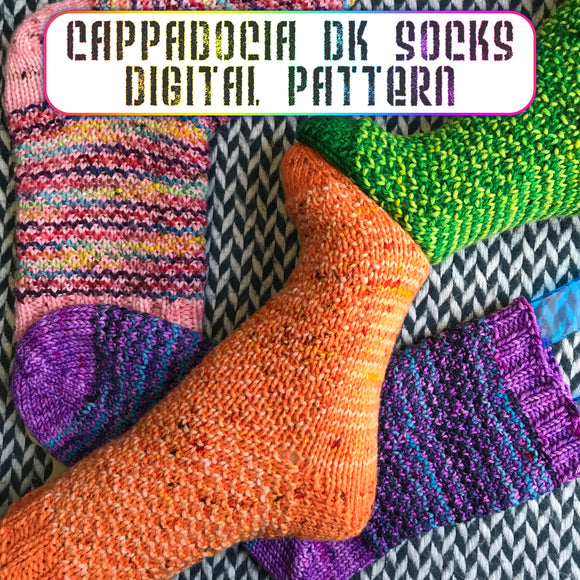 *Cappadocia DK Socks Pattern -- digital download