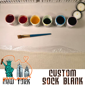 CUSTOM PAINTED SOCK BLANK -- your own unique hand-painted design -- dyed to order yarn