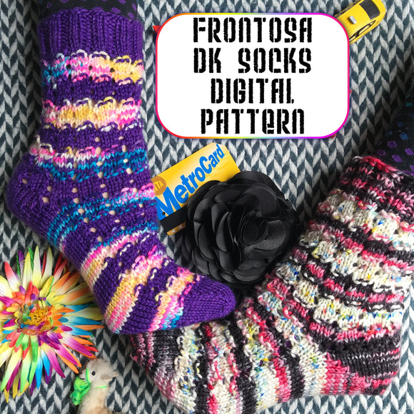*Frontosa DK Socks Pattern -- digital download