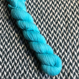 HIGHLIGHTER BLUE -- Half-Skein -- Times Square sock yarn -- ready to ship