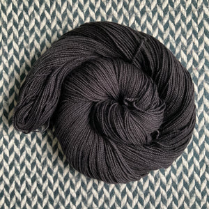 CHARCOAL -- Wall Street non-superwash fingering yarn -- ready to ship