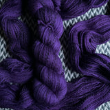 GRAPE JUICE -- Wave Hill zebra fingering yarn -- ready to ship