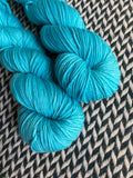 HIGHLIGHTER BLUE -- dyed to order -- choose your yarn base