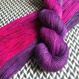 ORCHID MANTIS -- Broadway sparkle sock yarn -- ready to ship