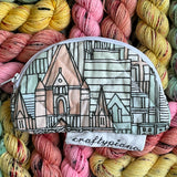 NYC Watercolors -- small notion pouch with zipper -- ready to ship