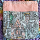 NYC WATERCOLORS -- project bag -- ready to ship