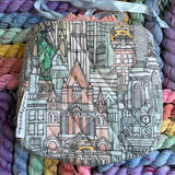 NYC WATERCOLORS -- project bag -- ready to ship