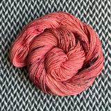 SOUVENIR T-SHIRT PEACH -- Greenwich Village merino DK yarn -- ready to ship