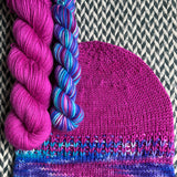 FRUTTI DI BOSCO with Royal Icing *DK Hat Set* -- Greenwich Village DK yarn -- ready to ship