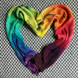 MIDNIGHT RAINBOW -- hand-painted sock blank -- dyed to order yarn