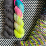 ANDROIDS DREAM/UNDERGROUND CITY *DK Sock Duo*  -- Kew Gardens DK yarn -- ready to ship