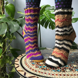 *Who Are You Socks Toe Up Pattern -- digital download