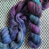 BLACK OPAL -- Wave Hill zebra fingering yarn -- ready to ship