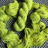 HIGHLIGHTER YELLOW -- Alphabet City tweed sock yarn -- ready to ship