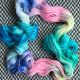 HIPPOCAMPUS -- Broadway sparkle sock yarn -- ready to ship