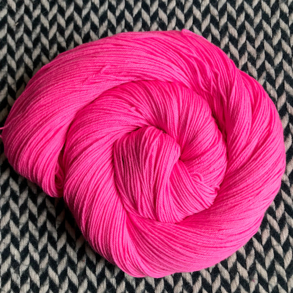 HIGHLIGHTER PINK -- Times Square sock yarn -- ready to ship