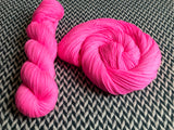 HIGHLIGHTER PINK -- Times Square sock yarn -- ready to ship