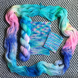 HIPPOCAMPUS -- Broadway sparkle sock yarn -- ready to ship