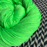 HIGHLIGHTER GREEN -- Kew Gardens DK yarn -- ready to ship