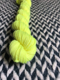Highlighter Yellow -- mini-skein -- Kew Gardens DK yarn -- ready to ship