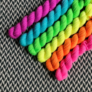HIGHLIGHTER PACK *6 Skein Set* -- dyed to order yarn