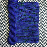 DON’T PANIC, PEACOCK -- Half-Skein -- Broadway sparkle sock yarn -- ready to ship