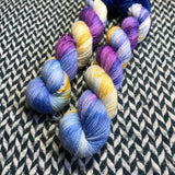 DEW JEWELS -- Half-Skein -- Broadway sparkle sock yarn -- ready to ship