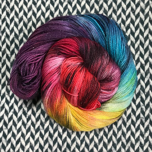 DUSK RAINBOW -- Broadway sparkle sock yarn -- ready to ship