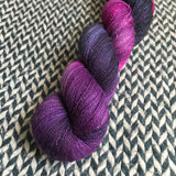 ORCHID MANTIS -- Broadway sparkle sock yarn -- ready to ship