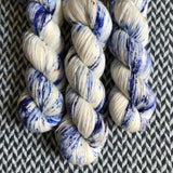WHITE JEANS -- Broadway sparkle sock yarn -- ready to ship