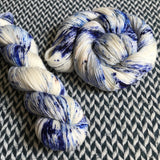 WHITE JEANS -- Broadway sparkle sock yarn -- ready to ship
