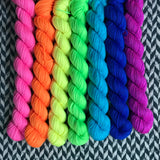 Highlighter Bonus Pack *7 Mini-Skein Set* -- Times Square sock yarn -- ready to ship