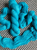 HIGHLIGHTER BLUE -- Times Square merino/nylon sock yarn -- ready to ship