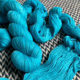 HIGHLIGHTER BLUE -- Times Square merino/nylon sock yarn -- ready to ship
