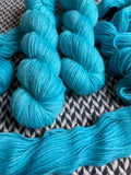 HIGHLIGHTER BLUE -- Greenwich Village DK yarn -- ready to ship