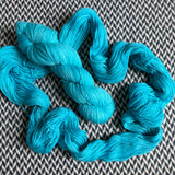 HIGHLIGHTER BLUE -- Greenwich Village DK yarn -- ready to ship