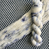 WHITE JEANS -- Broadway sparkle sock yarn -- ready to ship