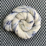 WHITE JEANS -- Broadway sparkle sock yarn -- ready to ship