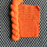 HIGHLIGHTER ORANGE -- Half-Skein -- Times Square sock yarn -- ready to ship