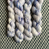 EXPLODING BLUEBERRIES -- Half-Skein -- Broadway sparkle sock yarn -- ready to ship