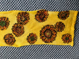 SUNFLOWERS -- hand-painted sock blank -- dyed to order yarn