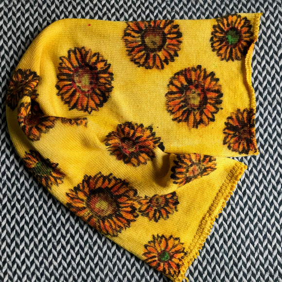 SUNFLOWERS -- hand-painted sock blank -- dyed to order yarn