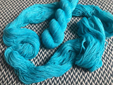 HIGHLIGHTER BLUE -- dyed to order -- choose your yarn base